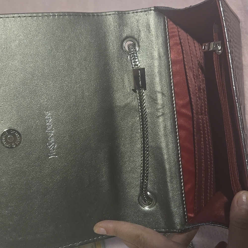 Ysl Silver Designer Crossbody Bag - Picture 6 of 16